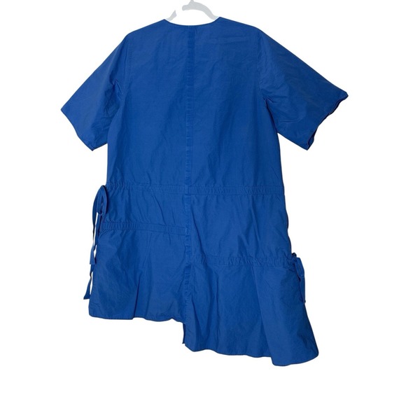 COS Dress Womens Size 8 Blue Short Sleeve Oversized Cocktail Formal Midi - Picture 5 of 12